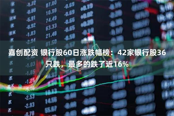 嘉创配资 银行股60日涨跌幅榜：42家银行股36只跌，最多的跌了近16%